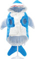 NACOCO Pet Shark Costume Clothes - Cute Christmas Dog Apparel for Large Dogs, Fall and Winter (Blue, 4XL)