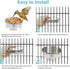 2 Pack Stainless Steel Bird Bowls for Cage, Parrot Food Water Feeder, Hanging Bowl Crate Cups for Small Animals