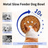 Slow Feeder Dog Bowls, 304 Stainless Steel Anti Flip Dog Bowl, 2X Non-Slip, 2-4 Cups for Small & Medium Breeds