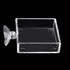 Clear Acrylic Square Shrimp Feeding Dish with Suction Cup for Fish Tank