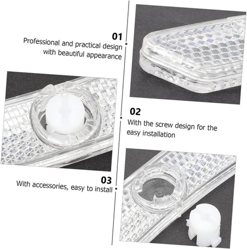 Kisangel 10pcs Bicycle Reflector - White Wheel Reflectors for Night Riding Accessories