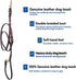 Multi Function 8ft Leather Dog Leash, Genuine Hands Free Training Leash for Small, Medium, Large Dogs (Dark Brown)