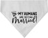 My Humans are Getting Married Dog Bandana Collar, Wedding Photo Prop, Medium, White