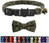 Cat Collar Breakaway with Bell and Accessories, Adjustable Printing Kitten Collar Bowtie for Kitty 19 Colors 7.5-11in