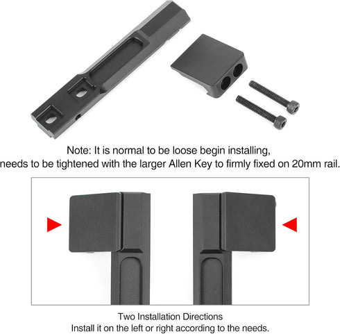 NOBUHIRO Metal Offset Light Mount for M300 M600 Series Tactical Flashlight, Fits 20mm Picatinny Rail