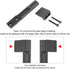 NOBUHIRO Metal Offset Light Mount for M300 M600 Series Tactical Flashlight, Fits 20mm Picatinny Rail