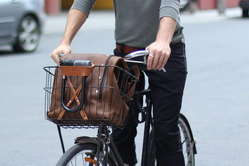 oopsmark U-Lock Holster for Kryptonite Bicycle Locks; Leather D-Lock Holder for Quiet Bike Ride