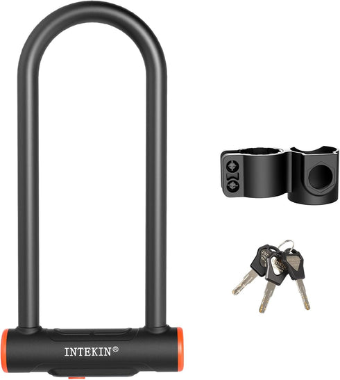 Heavy Duty Bike U Lock 16mm with 3 Keys for Road and Mountain Bikes