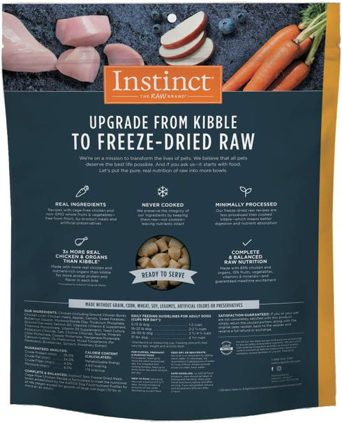 Instinct Freeze Dried Raw Meals Grain Free Dog Food, Chicken Recipe, 25 oz