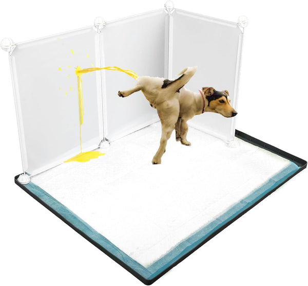 Dog Litter Box with High Walls, Indoor Potty for Small and Medium Dogs, No Spill Holder Tray for Easy Cleaning
