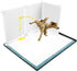 Dog Litter Box with High Walls, Indoor Potty for Small and Medium Dogs, No Spill Holder Tray for Easy Cleaning