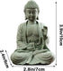 Meditating Buddha Statue, Natural Sandstone Buda Sculptures for Fish Tank Aquarium Decorations