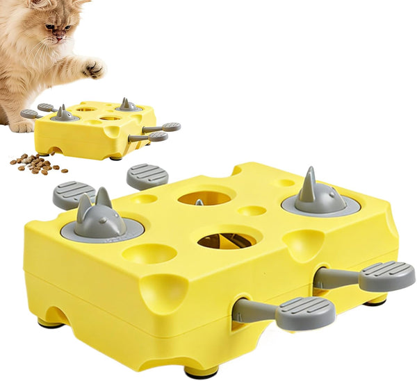 Generic Self Play Cat Toys - Non Slip Funny Cheese Food Dispenser,Interactive Cat