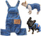 Dog Shirts Clothes Denim Overalls, Blue, Large, Pet Jeans Onesies Apparel for Small Medium Dogs