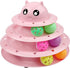 UPSKY Cat Toy Roller 3-Level Turntable Cat Toy Balls with Six Colorful