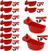 12Pcs Quail Water Cups - Pigeon Automatic Bird Waterer for Cage, Hang Drinker Breeding Poultry Drinking Bowls, Red