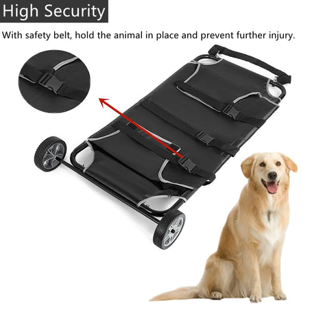 220lbs 45 22Inch Large Dog Stretcher with Wheels * Pet Transport Trolley Animal Carrier Animal Stretcher Pet Trolley