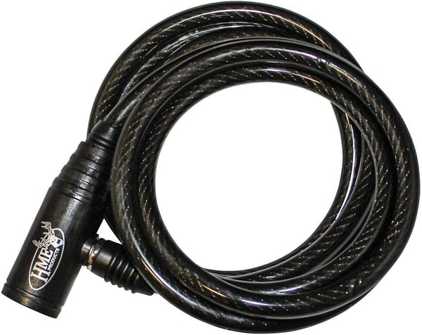 HME 6-Foot Self-Coiling Protective Cable Locks - 3 Pack with 2 Keys - Durable Versatile Hunting Tree Stand
