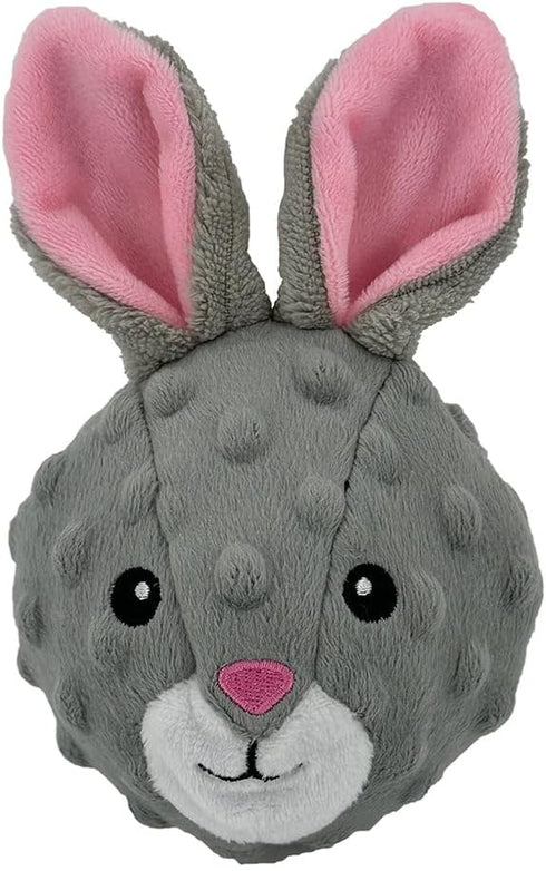 Set 2, 4-inch Pet Lou Rabbit EZ Squeaky Ball, of Width
