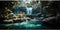 AWERT 48x20 inches Tropical Waterfall Aquarium Background, Natural Plants Fish Tank Decor, Reptile Habitat