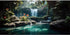 AWERT 48x20 inches Tropical Waterfall Aquarium Background, Natural Plants Fish Tank Decor, Reptile Habitat