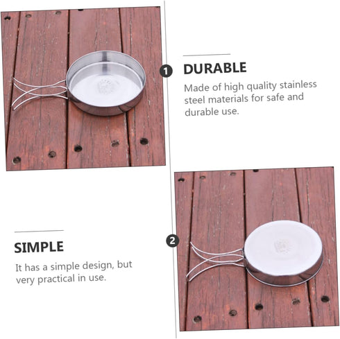 Backpacking Toddmomy Steak Frying Pan Foldable Handle Portable Cooking Utensil Outdoor Camping Hiking Picnic Cookware