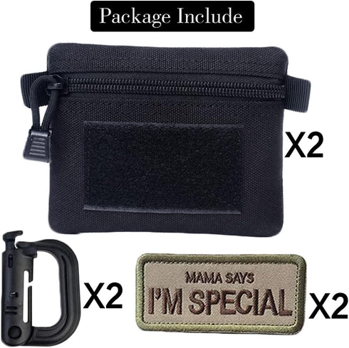 Tactical Keychain Pouch - Military Mini Size Belt Gear EDC Pocket Organizer, Coin Purse ID Card Holder