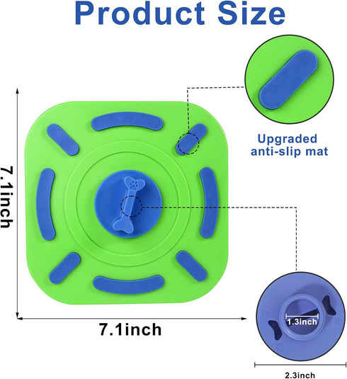 Interactive Licking Mat for Dog Crate - 3 Pcs Pack Peanut Butter & Yogurt Lick Plate for Boredom Relief