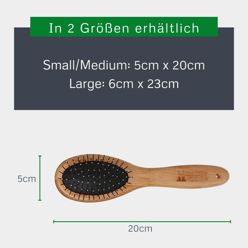 Bamboo Groom Oval Pin Brush Small/Medium w/Pins
