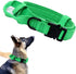 Tactical Dog Collar, Adjustable Military Dog Collar with Heavy Duty Metal Buckle and Handle for Training (Bright Green,