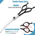 6.5" Downward Curved Dog Grooming Scissors, Safety Round Tips Shears for Grooming Face and Paws for Dogs & Cats