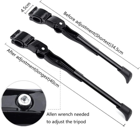 Universal Bike Kickstand Alloy Adjustable Height Rear Side Stand for 24"-26" 700C Mountain Road BMX City Bikes
