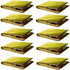 GALAXYLENSE Emergency Mylar Thermal Blanket for Survival Kits, Hiking, Camping, Bug Out, 10 Packs Gold