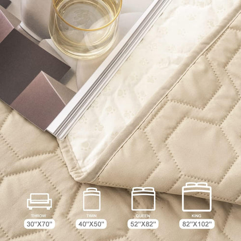 Waterproof Anti-Slip Dog Bed Cover and Pet Blanket, Incontinence Mattress Protectors for Furniture Couch