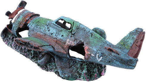No Pollution Aquarium Plane Decor, Artificial Fish Tank Ornament for Decorating, Resin Material