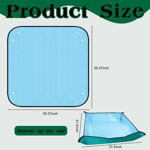 Wenfan 39.37" Camp Shower Tent Mat Non Slip Camping Mat Foldable Outdoor Shower Tent Floor Mat Portable Changing Tents