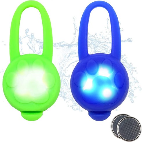 Avando Dog Collar Light, Waterproof Silicon LED Dog Lights for Night Walking, Safety Lights for Dog and Cat, Batteries