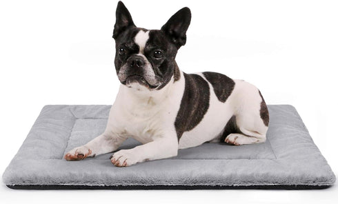 Dog Bed 30" x 20" Grey, Washable Dog Crate Mat, Ultra Soft & Anti-Slip, Suitable for Dogs Up to 35 lbs