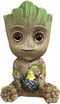 SLOCME Aquarium Groot Air Bubbler Decorations with Air Bubbler Stone - Oxygen Pump Resin Crafts for Fish Tank Decor