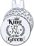 Hafhue King of The Green Golf Ball Marker with Magnetic Hat Clip, Funny Golf Gifts for Men, Dad, Grandpa, Birthday