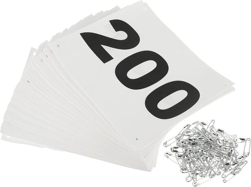 PATIKIL Tearproof Running Bib Numbers, Waterproof Race Competitor Numbers with Safety Pin