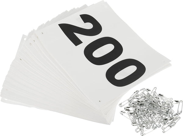 PATIKIL Tearproof Running Bib Numbers, Waterproof Race Competitor Numbers with Safety Pin