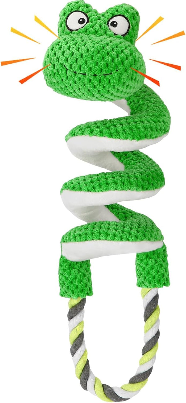 Interactive Squeaky Dog Toys with Pull Rope, Large Tug of War Toy, Plush Chew Toys for Small, Medium, Big Dogs