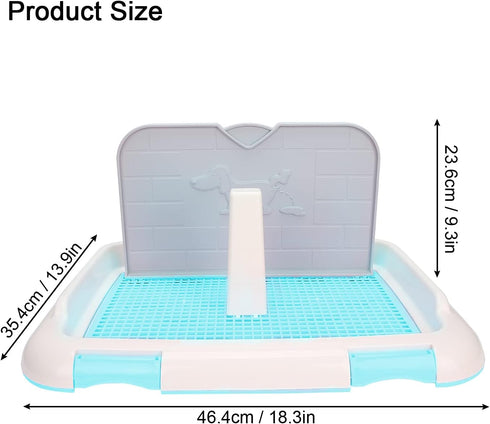 Pet Dog Toilet Litter Box, Portable Indoor Puppy Training Toilet Tray, Blue