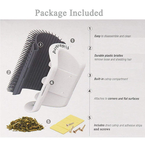 3.0 Softer Cat Self Groomer with Catnip, Wall Corner Scratcher Comb, 2 Pack Grooming Massage Brush