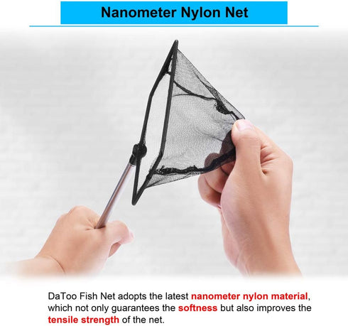 5 Inch Aquarium Fish Net for Betta Fish Tank – Nano Nylon Net with Extendable Handle 10-25 Inch, 1 Yr Warranty