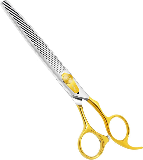HASHIMOTO Grooming Scissors for Dogs, 7.5 inch Thinning Shears, 56 Teeth, Light Weight, Balanced
