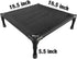 Love&go Elevated Dog Bed - Metal Frame Cooling Raised Pet Cot for Dog and Cat - Small 18.5x18.5x5.5 inch, Black
