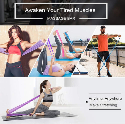 Resistance Bands Set, 3 Pack Professional Latex Elastic Bands for Home or Gym Upper & Lower Body Exercise