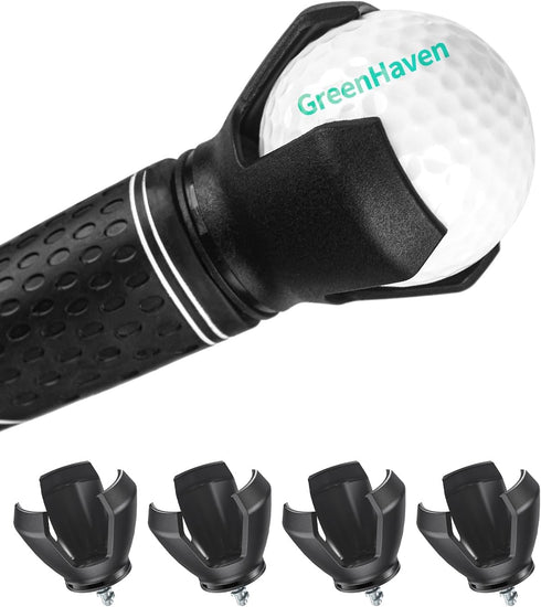 GreenHaven Golf Ball Retriever Grabber for Putters, Portable Grip Sucker Tool Back Saver for Golfers, 3-4 Pack
